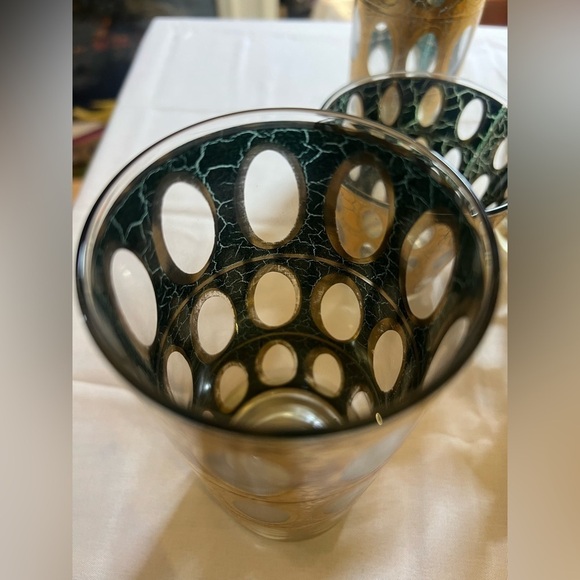 Culver 22k gold highball and low ball glasses set of 6 vintage - Picture 5 of 9